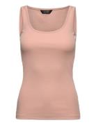 Lauren Ralph Lauren Stretch Cotton Tank Top Rosa