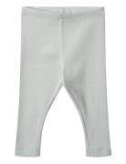 Wheat Rib Leggings Blå