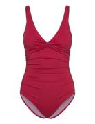 Panos Emporio Simi Solid Swimsuit Recycled Röd