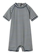 Wheat Swimsuit S/S Cas Marinblå