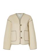 Selected Femme Slflinn Quilted Jacket Kräm