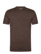 Lindbergh Eco Vero S/S O-Neck Tee Brun