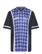 Lyle & Scott Printed Argyle T-Shirt Marinblå