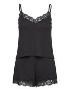 Hunkemöller Pj Cami Jersey Lace Nana Svart