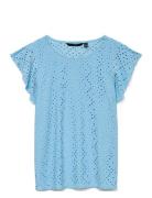 Vero Moda Vmtassa Sl Frill Top Noos Blå