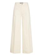 Mango High-Rise Wideleg Jeans Kräm