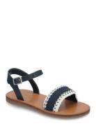 Mango Sandals With Braided Strap Marinblå