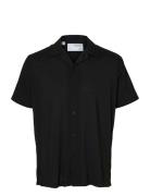 Selected Homme Slhregair Shirt Ss Mix G Camp Svart