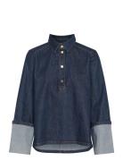 My Essential Wardrobe Abinamw 139 Boxy Ls Blouse Blå