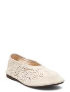 ALOHAS Rosemary Crochet Ballet Flats Kräm