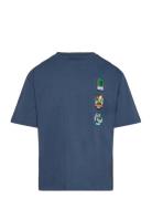 Mango Minecraft Cotton T-Shirt Marinblå