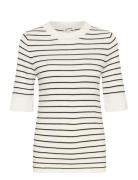Soaked In Luxury Slspina Striped Pullover Ss Vit