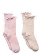 Mango 2 Pack Patterned Socks Rosa