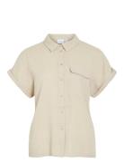Vila Vilania S/S Shirt Kräm