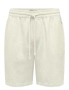 ONLY & SONS Onstel Visc Lin Shorts 0075 Cs Vit