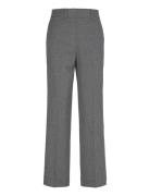 Mango Straight Mid-Rise Trousers Grå