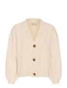 Cream Crholiday Knit Cardigan Kräm