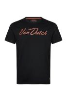 Von Dutch T-Shirt Jersey Print Blue Von Dutch Svart