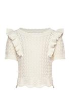 Lindex Top Knitted With Flounce Vit