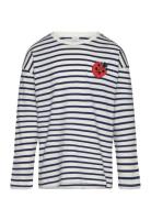 Lindex Top Ls Stripe With Chest Lady Multi/patterned