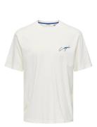 ONLY & SONS Onsmilo Sketch Rlx Coast Ss Tee Vit