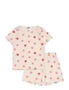 Lindex Pyjama Tee Shorts Hearts 2 Pac Rosa