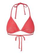 Pieces Pclaomi Lurex Bikini Triangle Top Bc Röd
