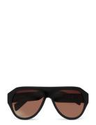 Weekday Chunky Aviator Sunglasses Svart