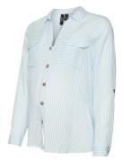 Vero Moda Maternity Vmmbumpy L/S Shirt New Noos Blå