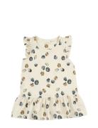 Petit Piao Dress L/S Modal Frill Beige