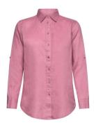 Lauren Ralph Lauren Relaxed Fit Linen Shirt Rosa