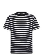 Mads Nørgaard Cotton Jersey Stripe Frode Tee Svart