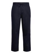 Lyle & Scott Linen Blend Drawstring Trouser Marinblå