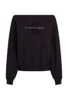 Calvin Klein Jeans Chenille Monologo Crewneck Svart