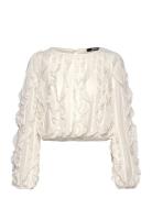 Gina Tricot Frill Top Vit