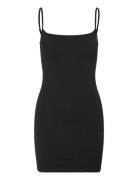 Gina Tricot Basic Mini Slip Dress Svart
