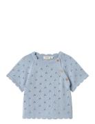 Lil'Atelier Nmfjola Ss Knit Lil Blå
