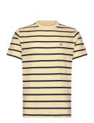 GANT Striped Ss Tshirt Gul