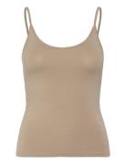 Gina Tricot Basic Strap Singlet Beige