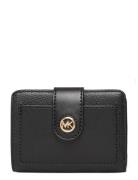 Michael Kors Sm Tab Compact Pckt Wllt Svart