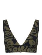 Etam Pipa - Wireless Triangle Bra Swimsuit Khaki Green