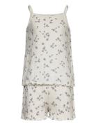 Lindex Pajama Pointelle Ss Vit