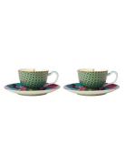 Maxwell & Williams Silk Road Demi Cup & Saucer Blue 2-Psc Blå