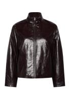 Mango Perkins Collar Texture Jacket Brun