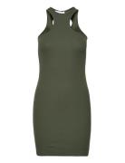 Hosbjerg Gabara Hole Rib Dress Khaki Green