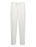 Weekday Loose Fit Straight Leg Linen Trousers Vit