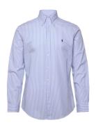Polo Ralph Lauren Custom Fit Striped Stretch Poplin Shirt Blå