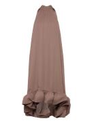 Malina Sabrina Halterneck Ruffled Maxi Dress Multi/patterned