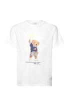 Ralph Lauren Kids Polo Bear Cotton Jersey Tee Vit