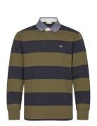 GANT Reg Chambray Stripe Heavy Rugger Khaki Green